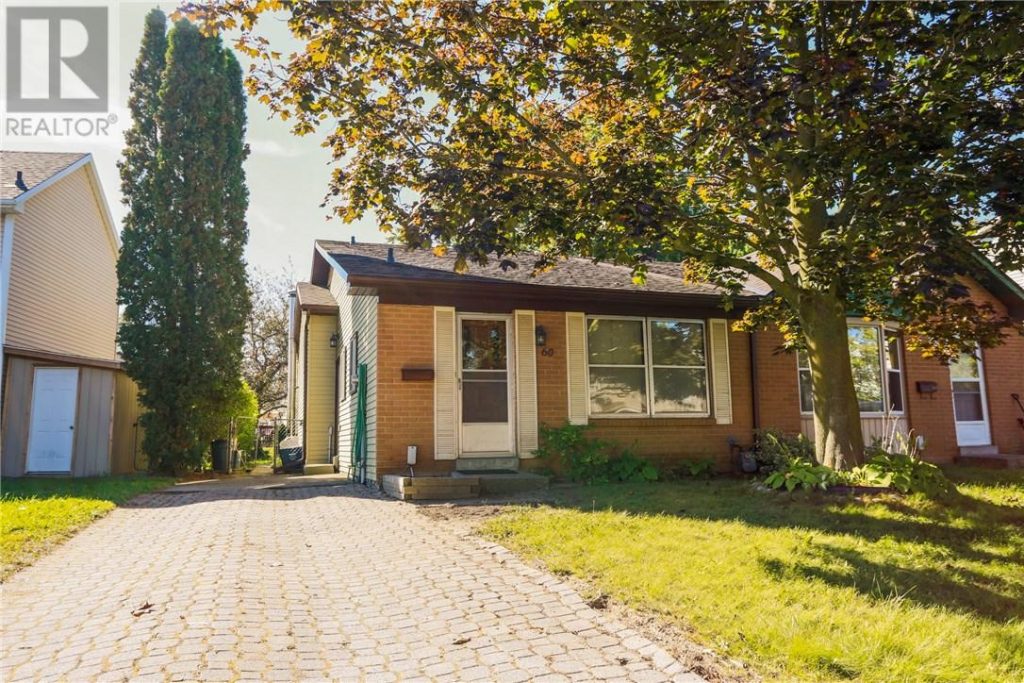 3-bedroom semi-detached home for sale in Brantford — 60 Banbury Road (Photo 1)