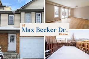 3-bedroom att/row/townhouse for rent in Kitchener — 97 Max Becker Drive