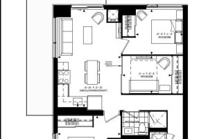 1-bedroom condo apartment for rent in Toronto — 1809 - 25 Holly Street