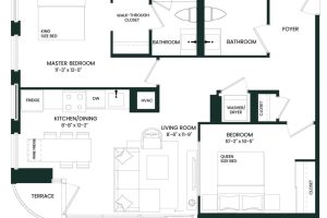 2-bedroom condo apartment for rent in Toronto — 1902 - 25 Dalhousie Street