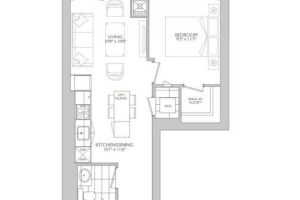 1-bedroom condo apartment for rent in Toronto — 3502 - 65 Broadway Avenue